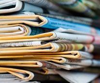 Stack of newspapers