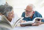 Photo of older couple reading