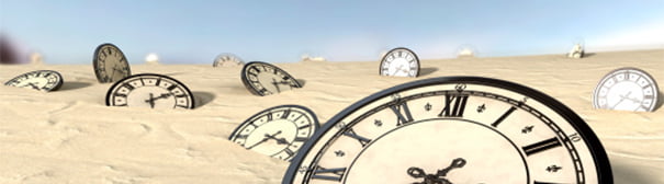 Clocks in sand