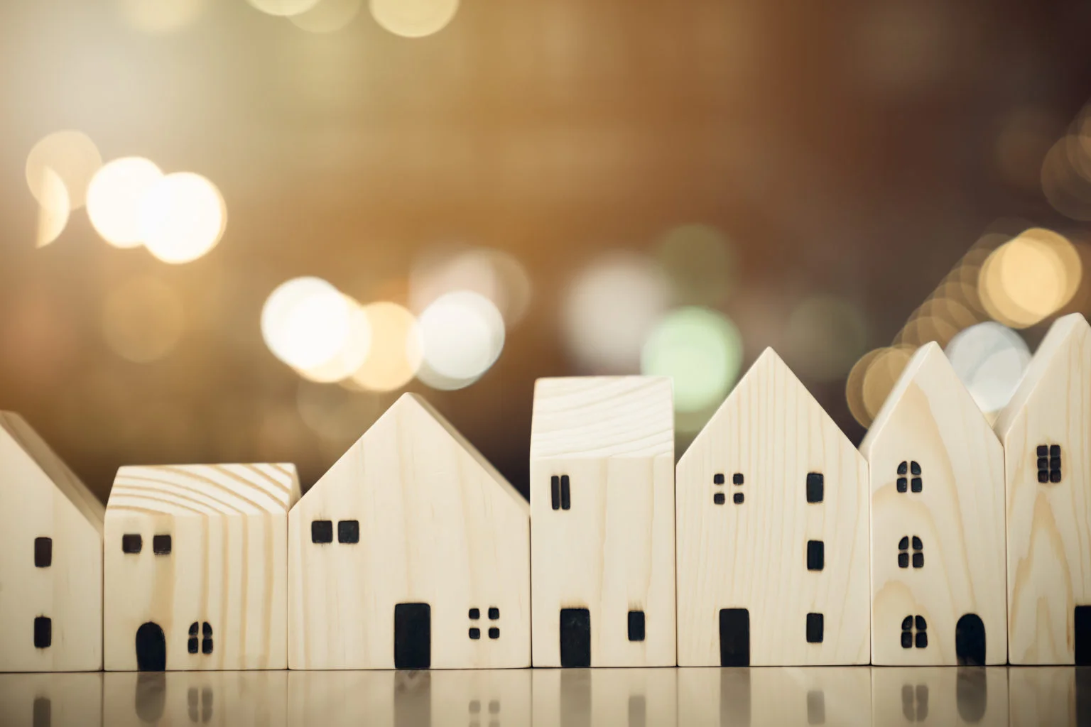 House model on wood table