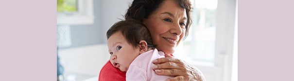 Grandmother with baby