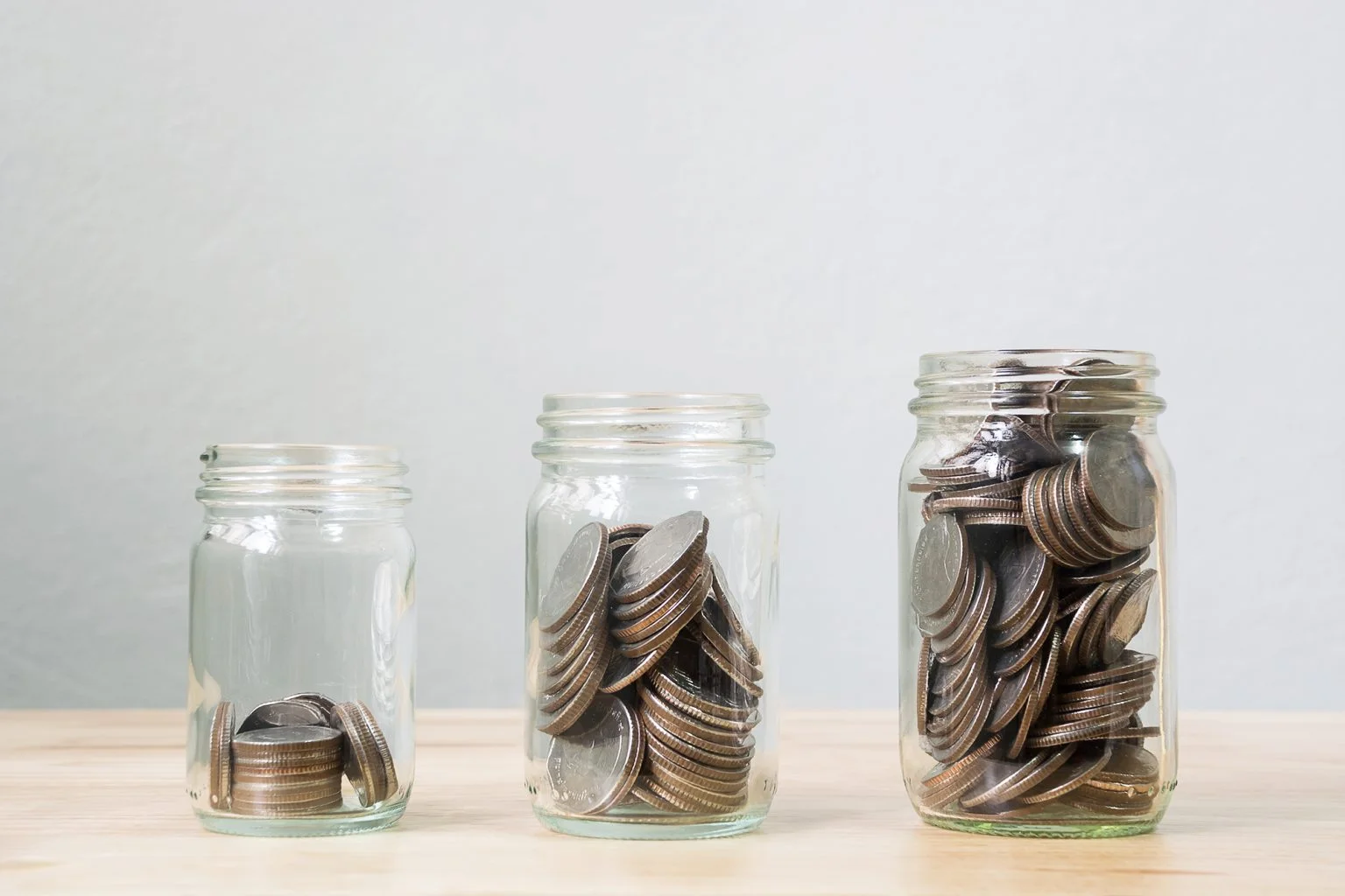 Coin in jar step growing up