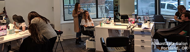 Candid photo of Annastasia Salon