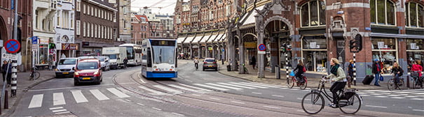 biking through amsterdam