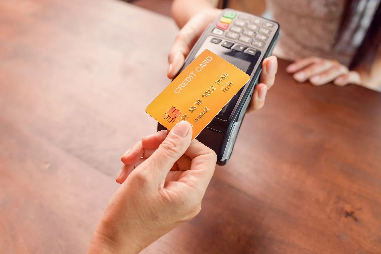Paying with a credit card