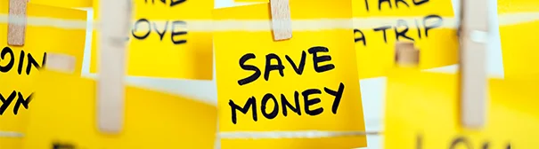 Save money sticky note