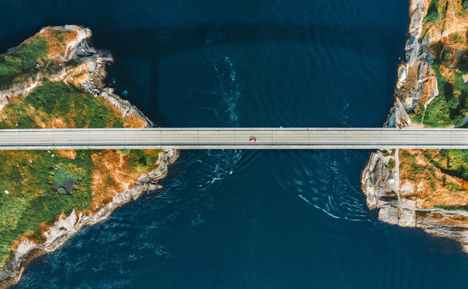 Bird's eye view of bridge