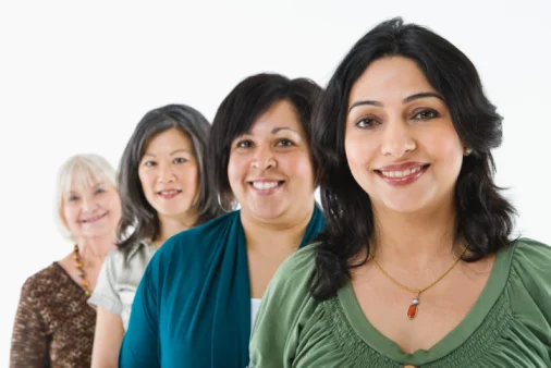 Women in a line
