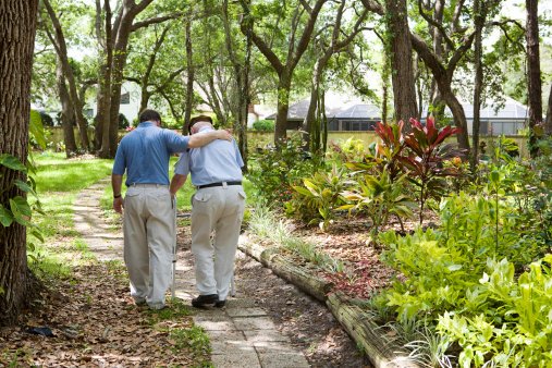 two men going on walk