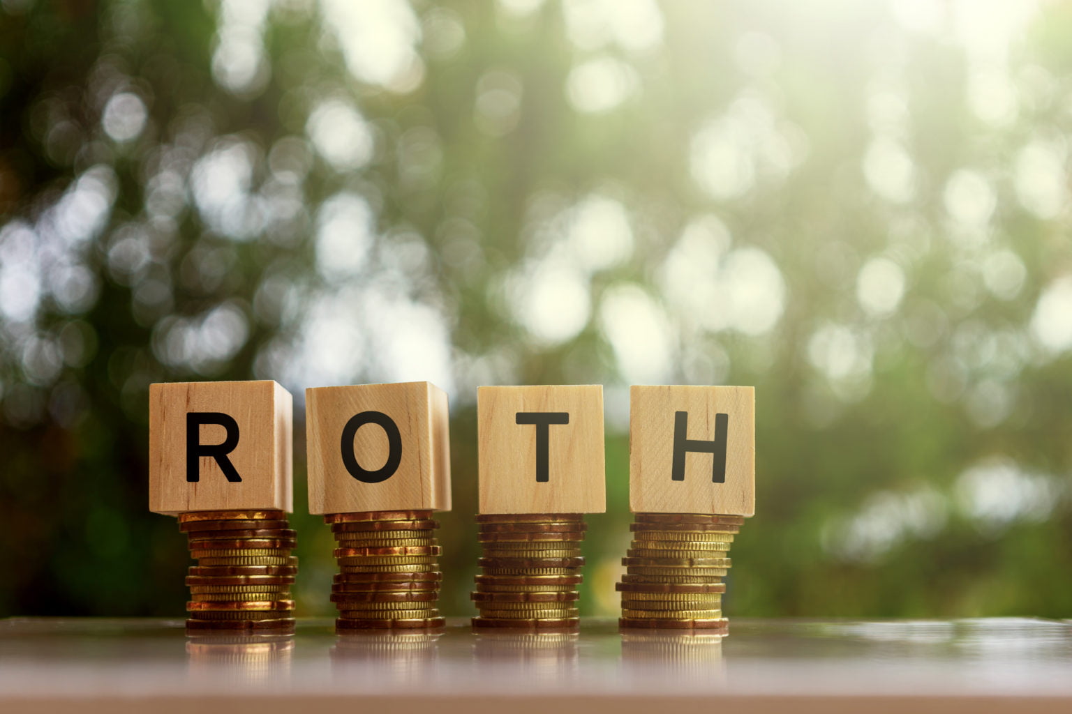 Roth blocks on coin stacks