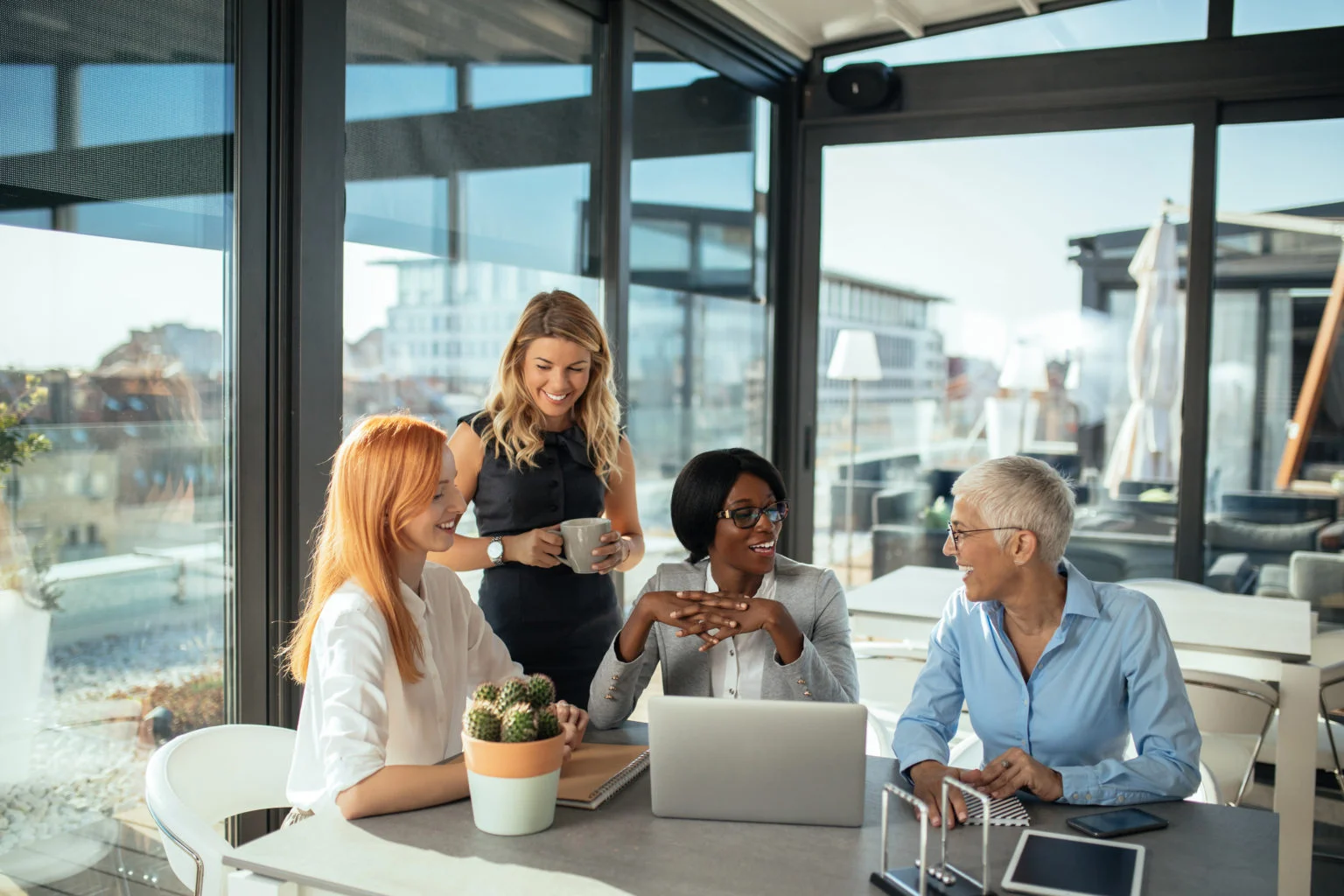 Group of women working in an office
