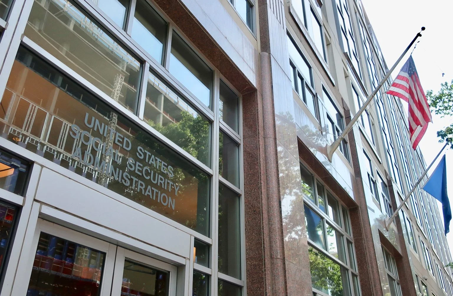 Front view of Social Security office