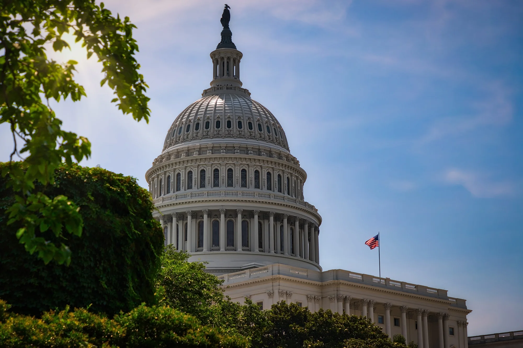 Close up of US Capitol building