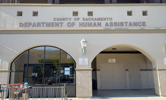 Sacramento County building for Department Of Human Assistance. Providng support to low income residents of the state.