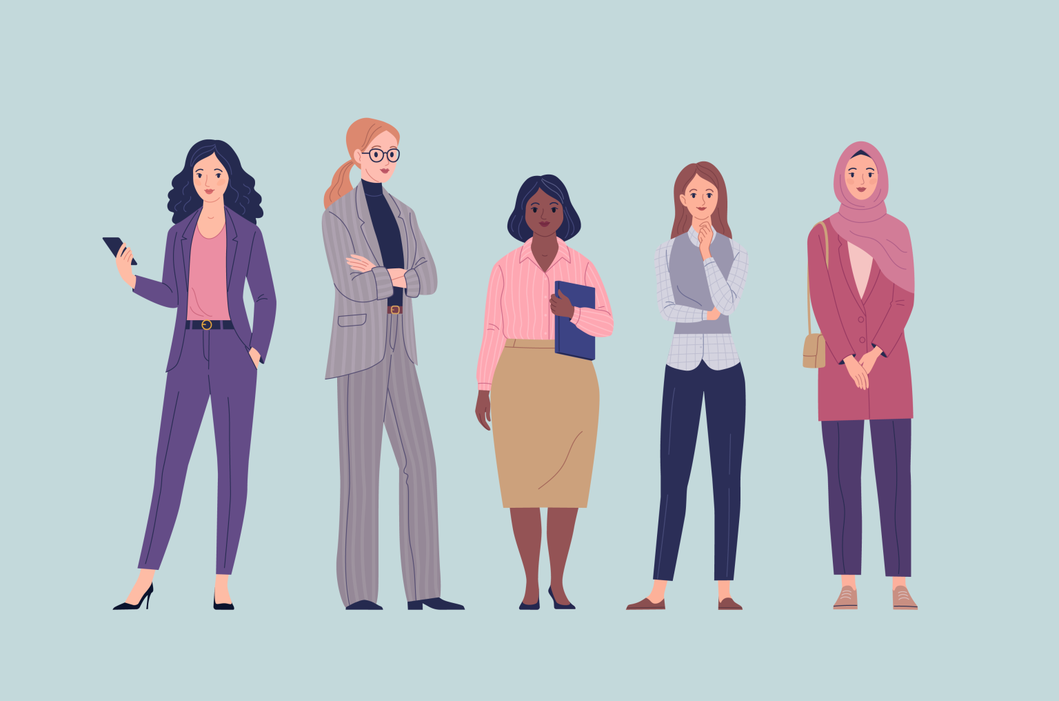 Illustrations of working women