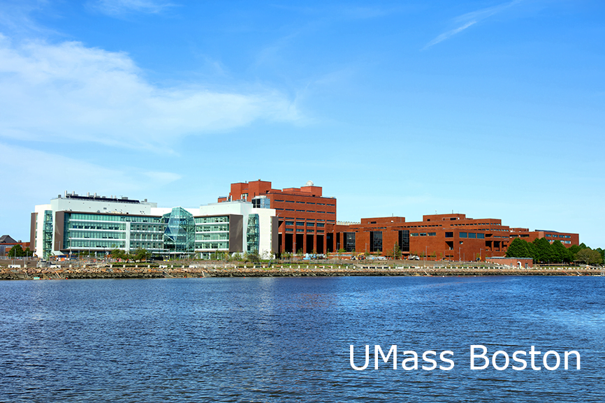 Photo of a UMass Boston building