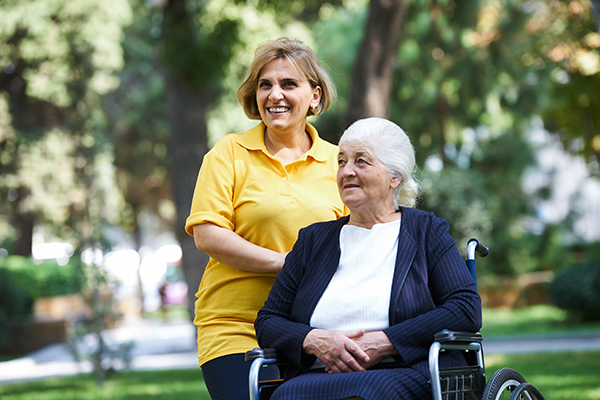 Photo of daughter with elderly mother