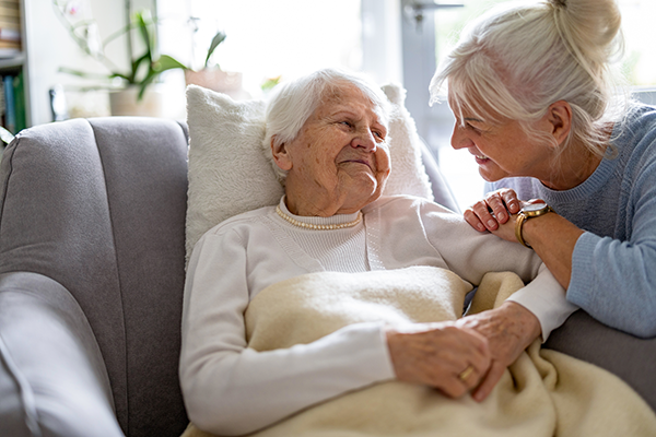 Photo of a women with her elderly mother